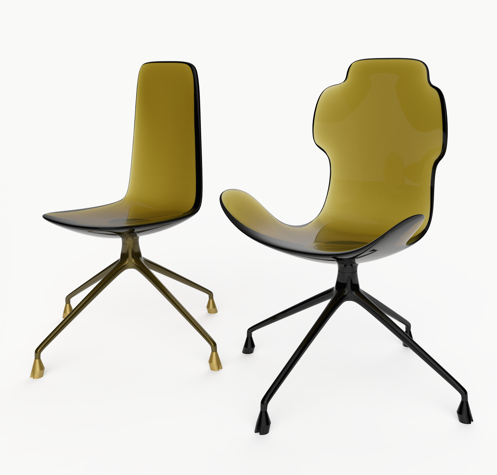 Goran Juric design – Sylvana biomorphic hoof chair, sculptural side view, furniture design 2025